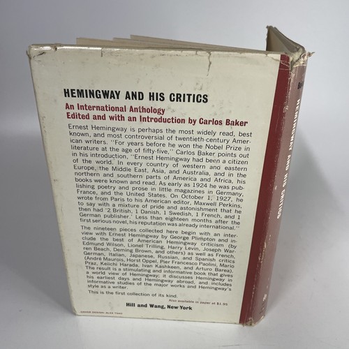 Hemingway and His Critics Hardcover - Picture 2 of 6