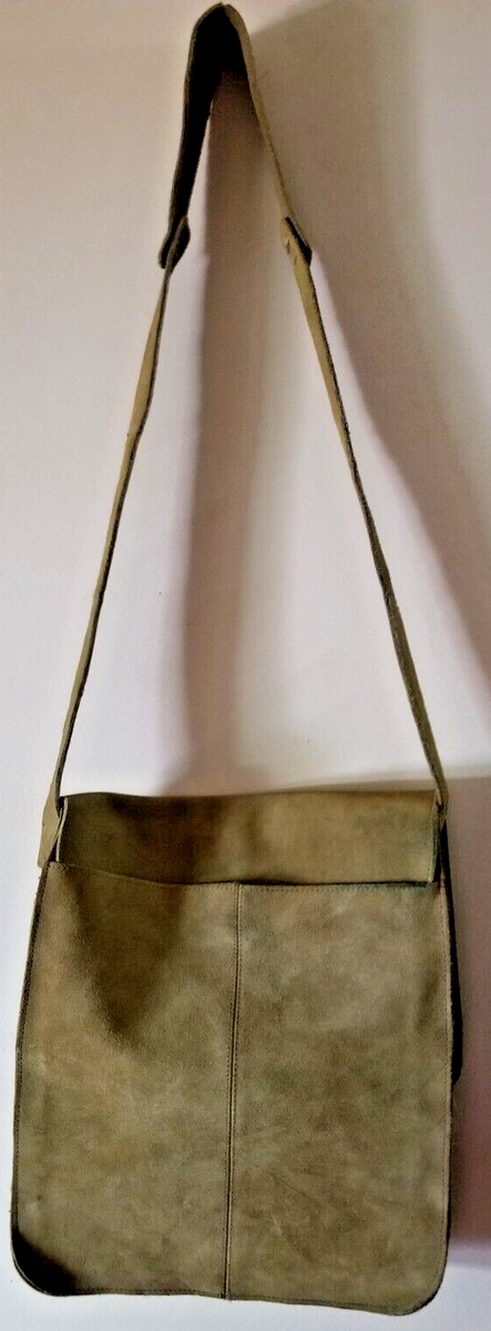 suede leather combi one shoulder bag Y2K