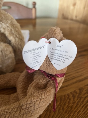 TY Beanie Babies Lot Of 3. Fetch, Curly And A Larger Baby Curly - Picture 3 of 7