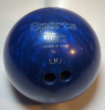 Vintage Sports Tec Accura Bowling Ball 15lbs  14.4 oz USA Blue Swirl