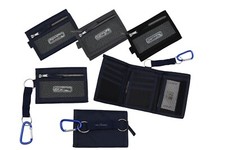 Mens Boys Canvas Trifold Sports Wallet Purse Card Holder Security Belt Hook