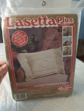 Vintage 1984 Laceta Plus Classic Fisherman Pillow, 14x14 In National Yarn Crafts