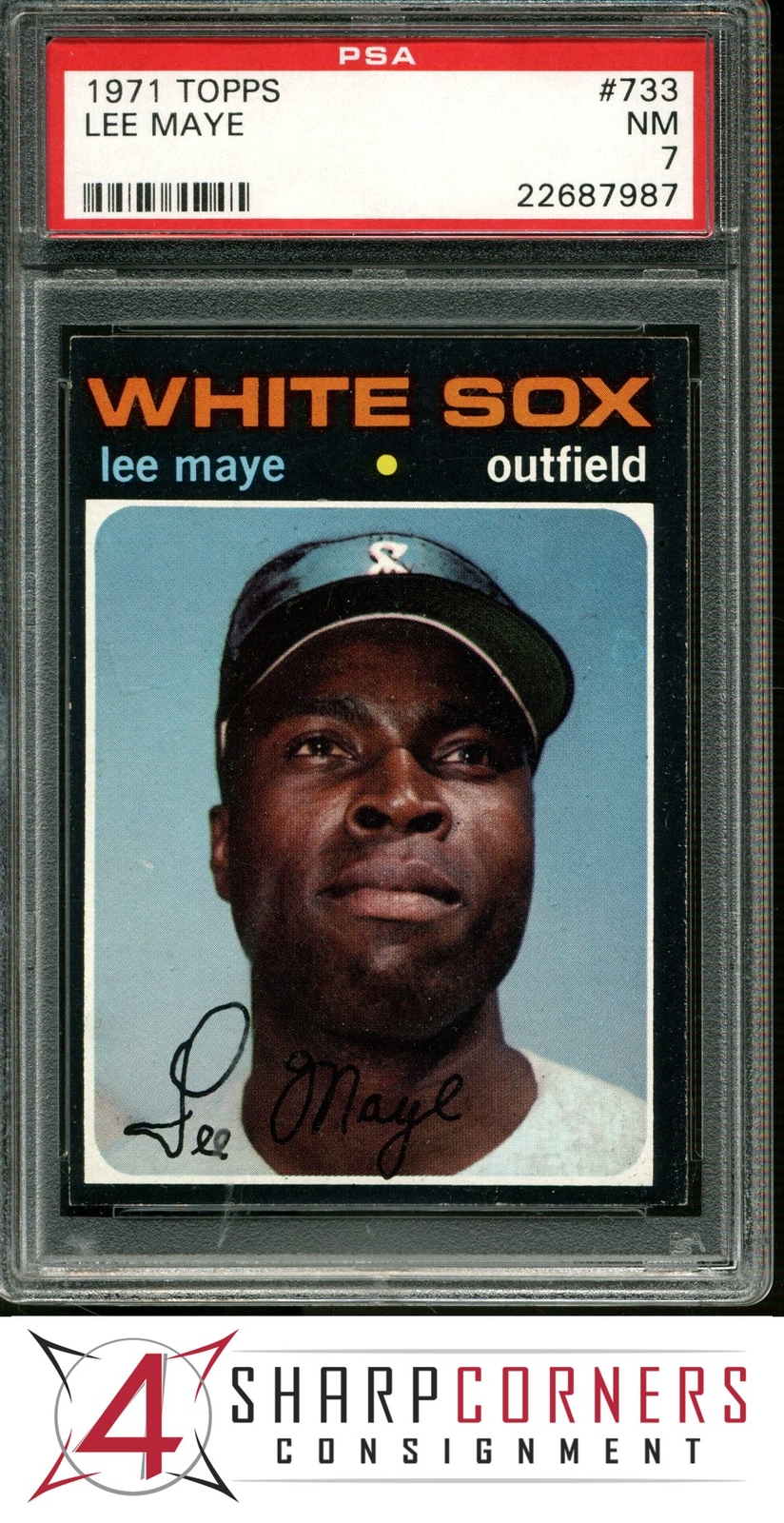 1971 TOPPS #733 LEE MAYE WHITE SOX PSA 7
