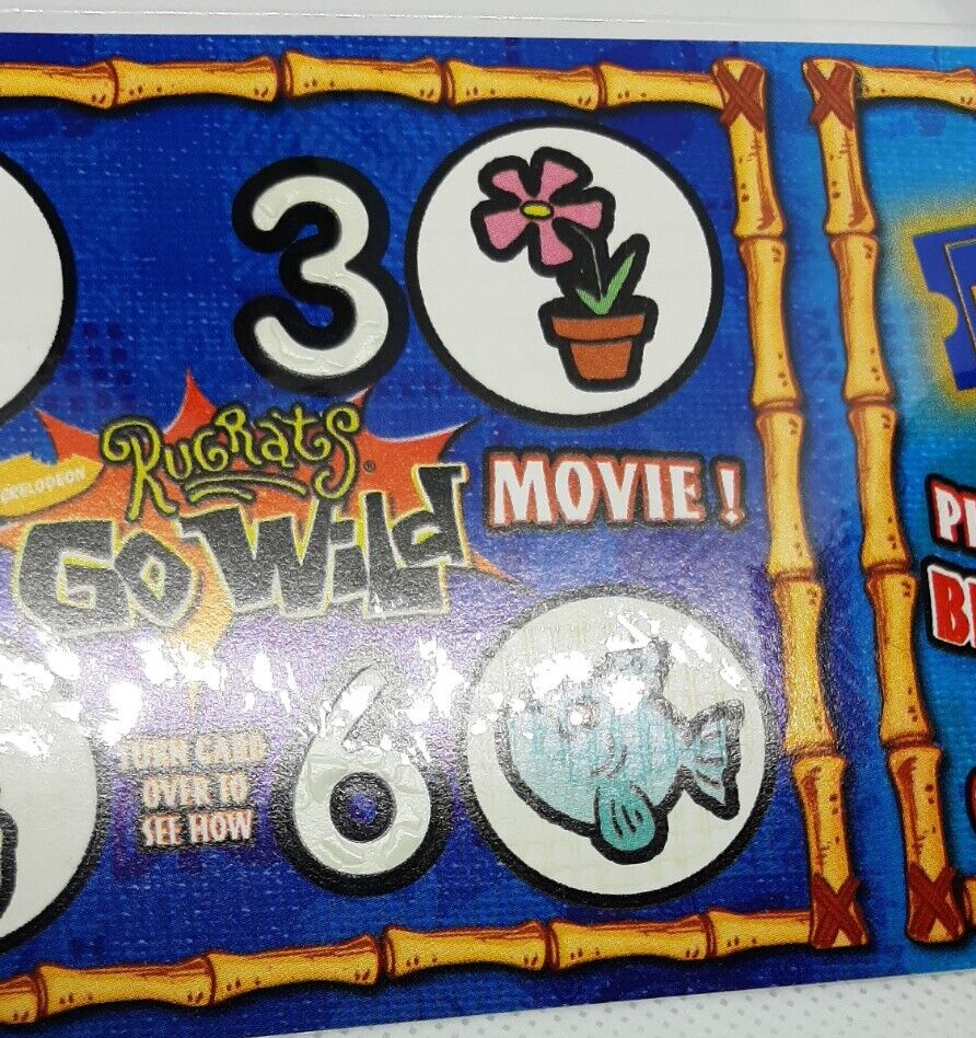 2003 Rugrats Go Wild Movie Scratch & Sniff Card BLOCKBUSTER EXTRA Rare