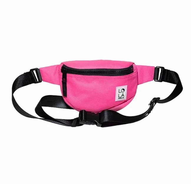 LOLA CALIFORNIA Sprite Moonbeam nylon women's belt bag/fanny pack - PINK /  TULIP