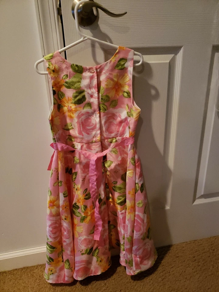 Girls Pink Flower Dress Size 8 Dollie And Me - Image 2 of 2