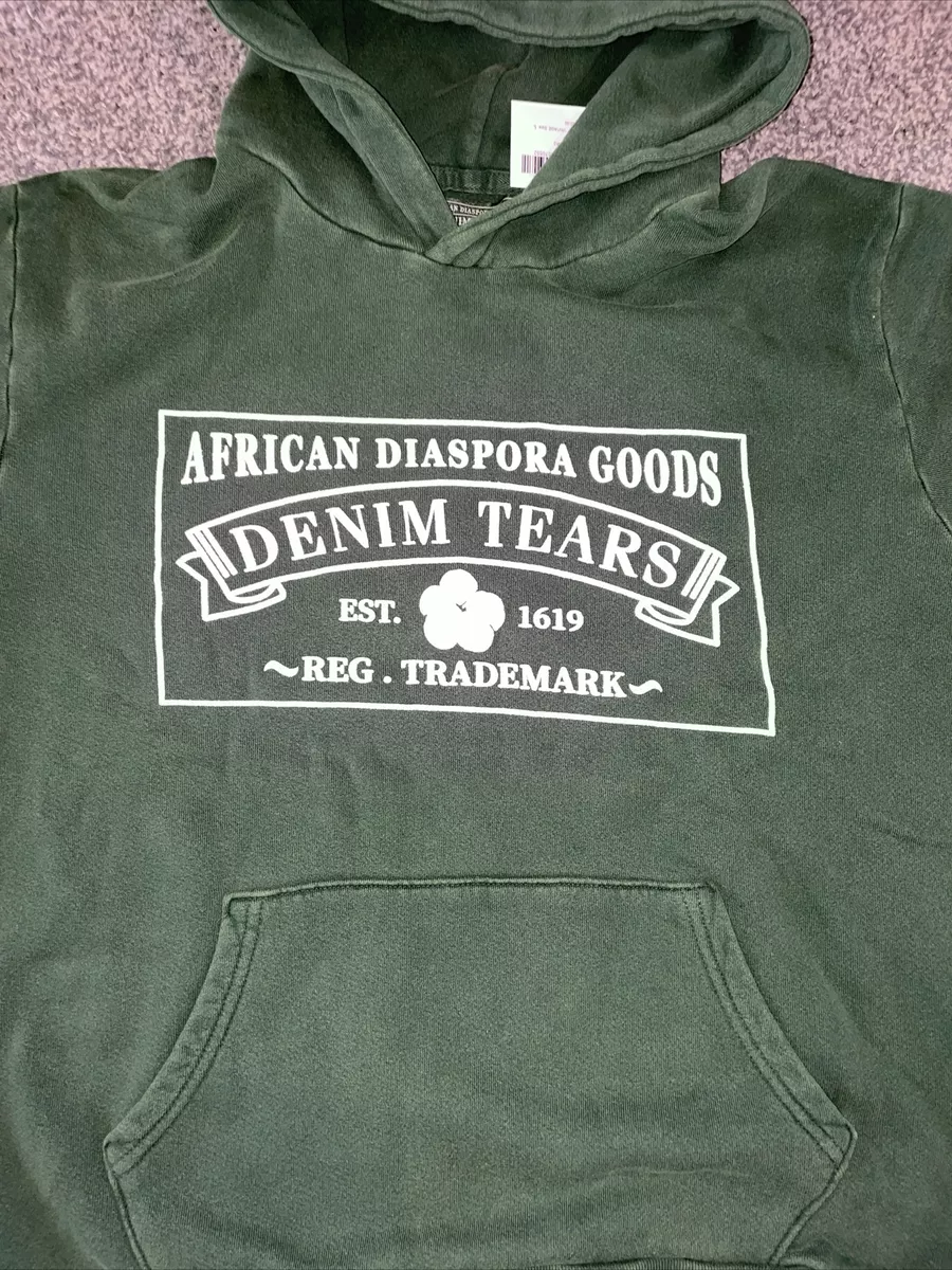 Denim Tears Men's ADG Vintage Hoodie - Vintage Green | Size Large