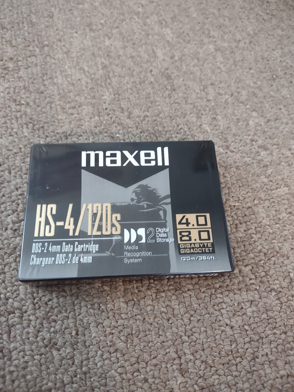 1 New Sealed Maxell DDS-2 HS-4 / 120s Data Cartridges 4/8GB 120m/394ft.