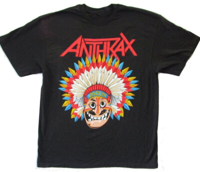 Anthrax Shirt Indians Licensed Short Sleeve tee shirt all size S XL