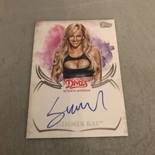 2015 Topps WWE Undisputed Auto Summer Rae #UA-SRA Auto