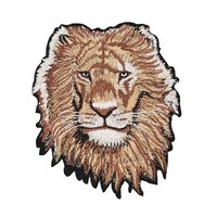 Af09★LöWe Kopf AufnäHer Zum AufbüGeln BüGelbild BüGelpatch Flicken 8,2 X 10 Cm