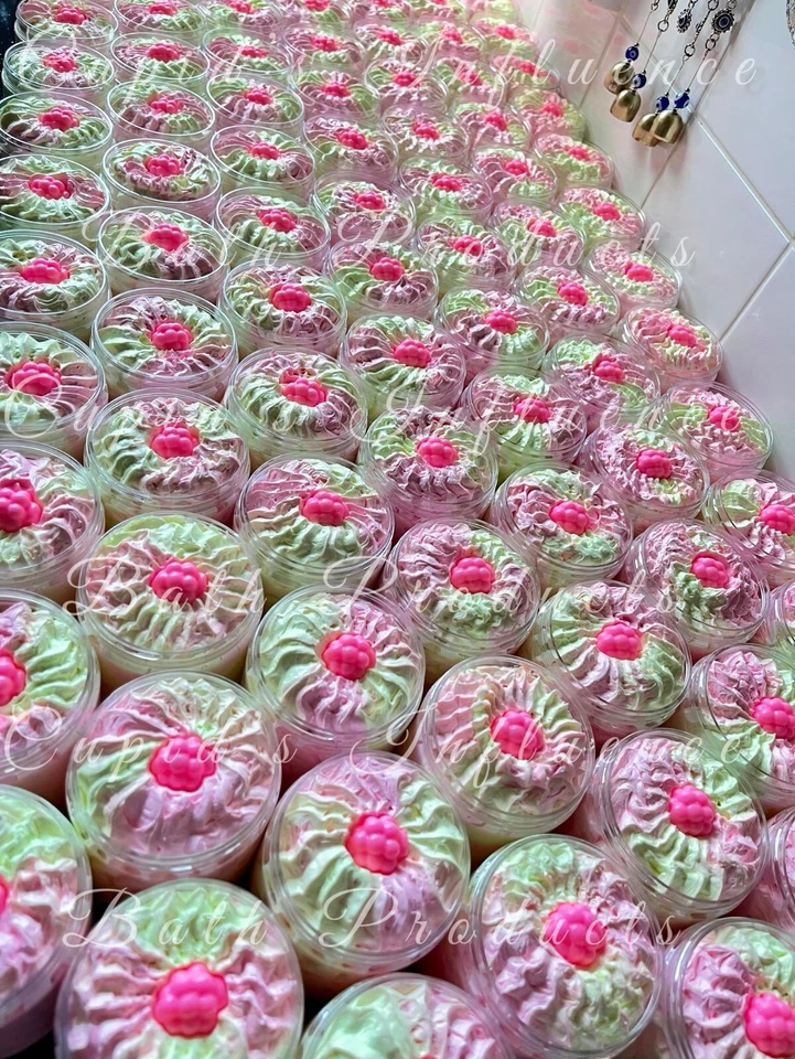 Raspberry Blossom WHIPPED SOAP 180gr Jar | Body Wash |Shower Whip |Shaving Cream - Image 4 of 4