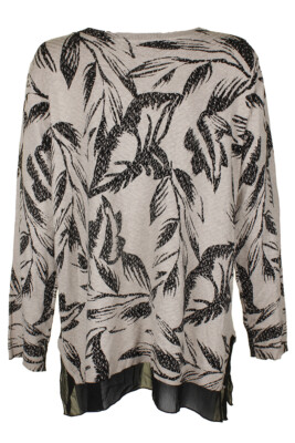 Style & Co Natural Heather Combo Chiffon Layered-Look V-Neck