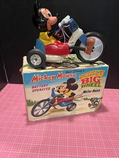 ORIGINAL 1973 MARX BATTERY OPERATED MICKEY MOUSE LITTLE BIG WHEEL ORIGINAL BOX