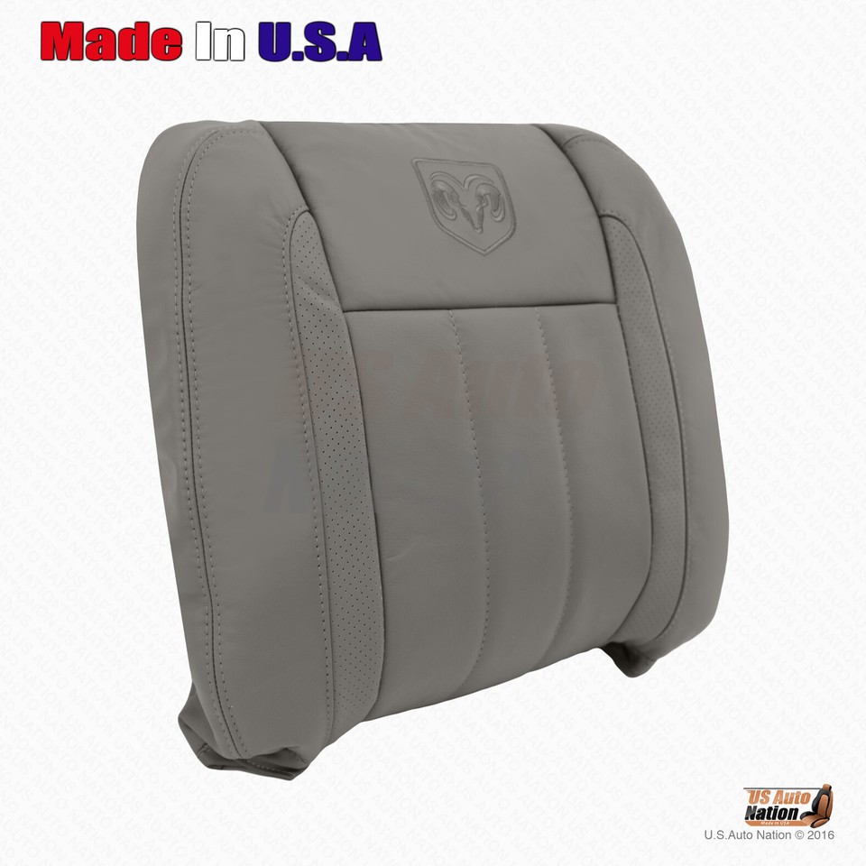 Fix Up Your Ride: OEM Replacement Driver Seat Leather Cover For 2006-2009 Dodge Ram Laramie 1500-4500 - Medium Slate Gray - View #2