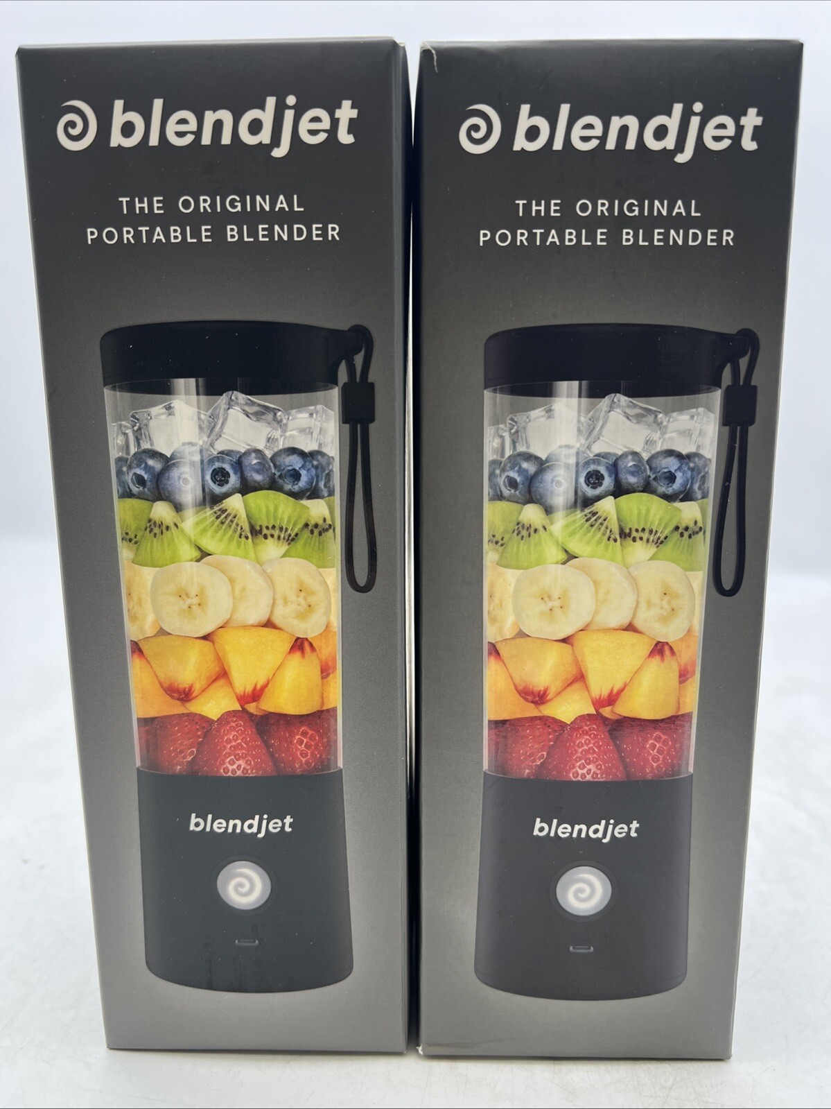 BlendJet 2 Portable Blender 2-Pack Black 16oz Capacity New Sealed