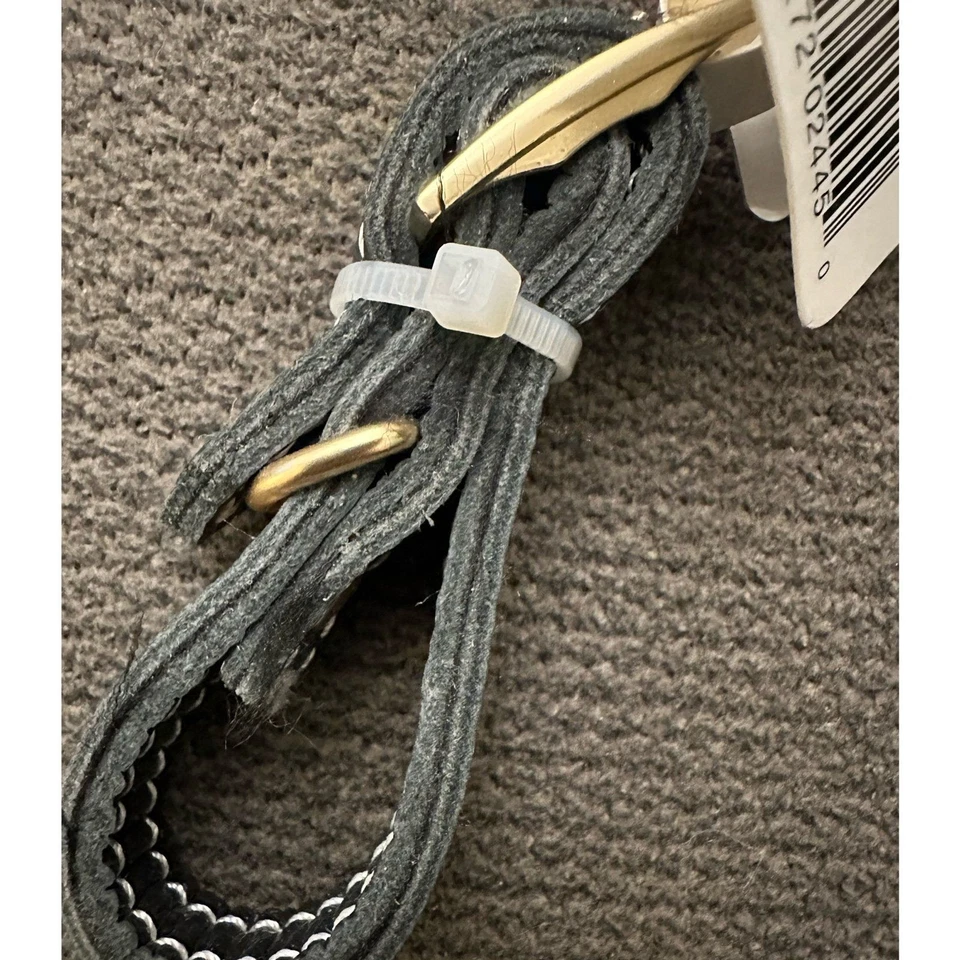 BOOTS & BARKLEY Dog Collar NEW Black XS Leather Gold Tone Hardware Up to 10 LB - Image 4 of 4