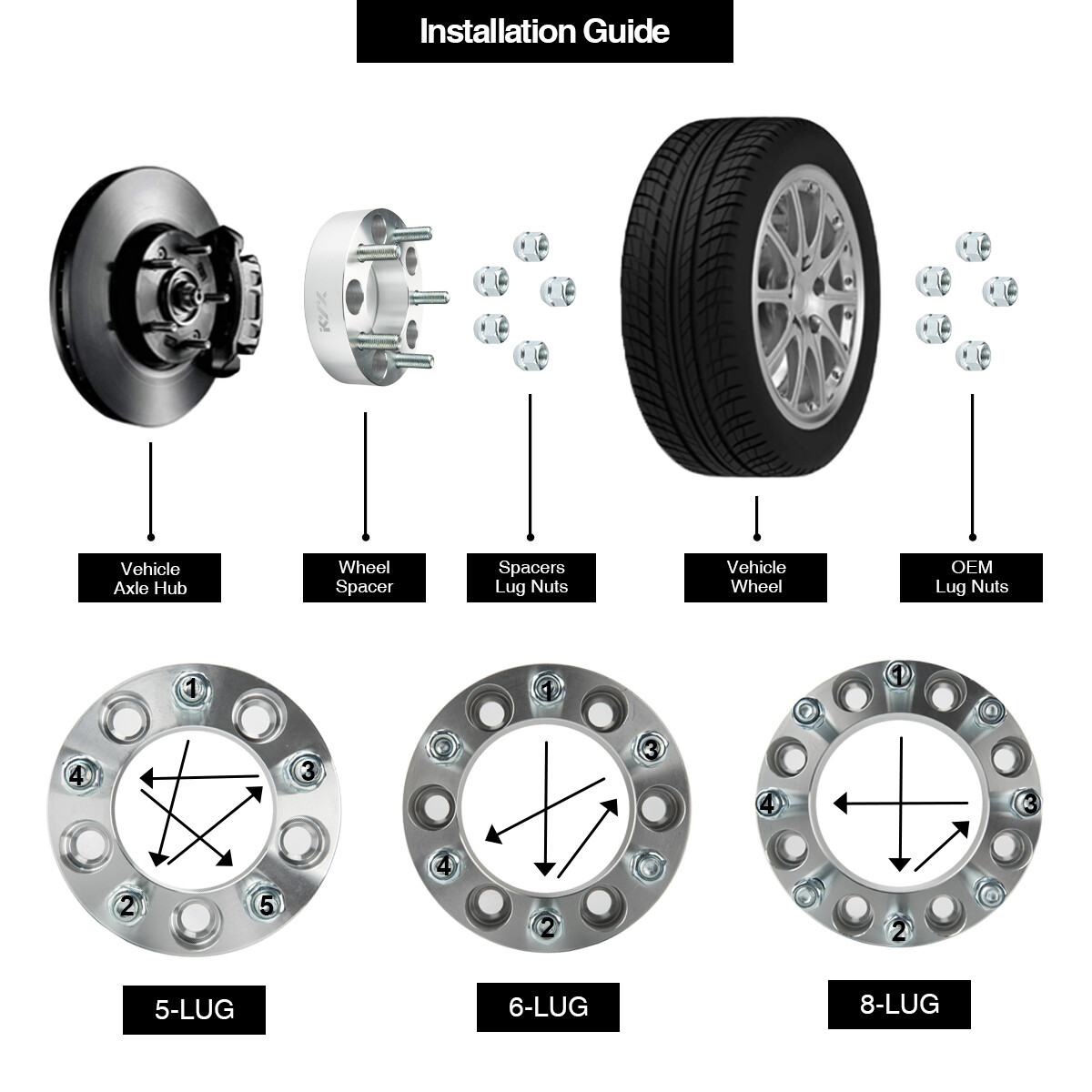 KAX 5x4.5 Wheel Spacers 15mm - Hub Centric For Toyota Lexus RAV4 Camry Highlander - 2 Pack With M12x1.5 Studs - View #11