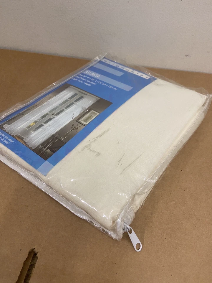 Designables Atlanta One 54”W x 63”L Drapery Panel Ivory 19725 - Image 3 of 3