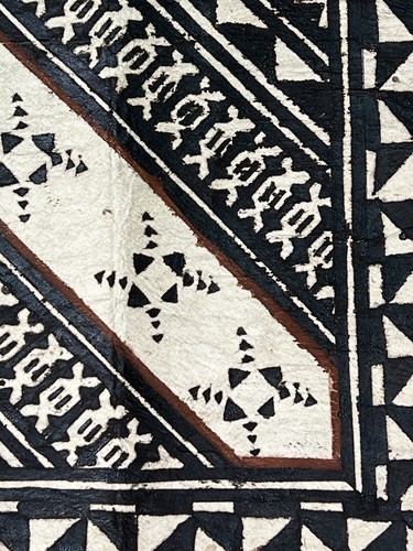 Pacific Islands Samoa Tuvalu Polychrome Rindenstoff Fußmatte 20. Jh. Rec #2 - Bild 14 von 24