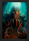 Cthulhus Dominion Framed Wall Art Poster Canvas Print Picture