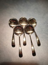 6 Stainless Chromium Plate Sauce spoons made in Sheffield