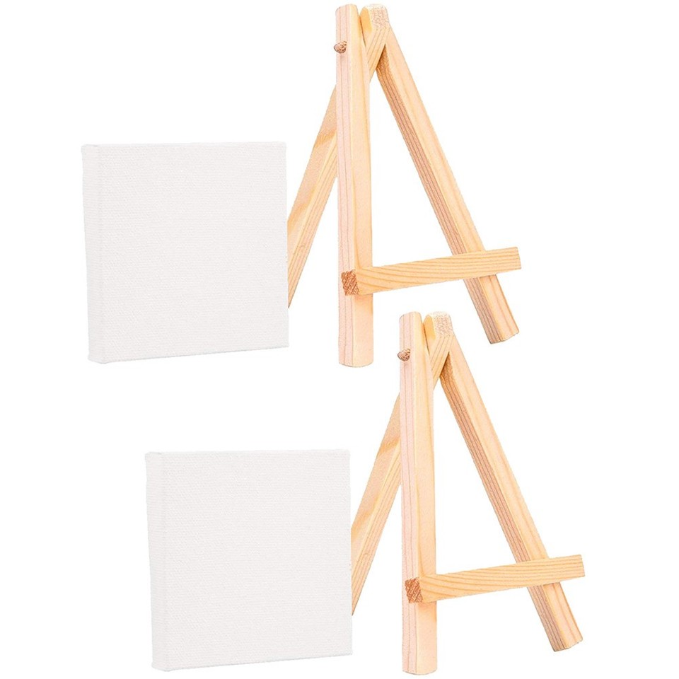 Mini Collapsable Storage Rack Wooden Mini Easel White Lightweight Folding Painting Rack for Children ...