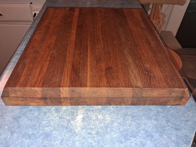 Heavy Duty Walnut Cutting Board W/Beveled Edge 14-3/4''×13-1/2''×1-3/4'' Brand New!