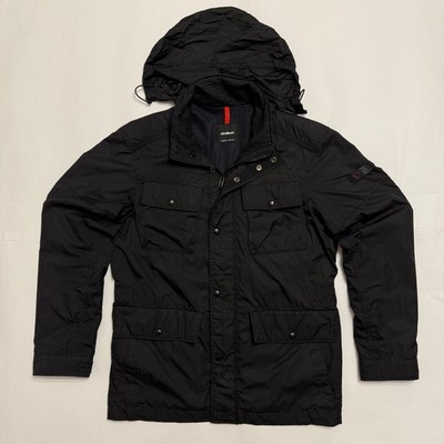 Strellson 11 Strong Field Jacket Water Repellent Hooded Coat Black Men's Size 48