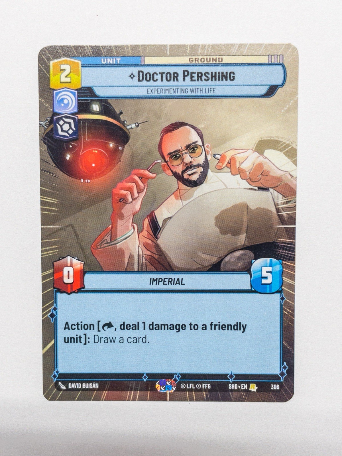 Star Wars Unlimited: Shadows of the Galaxy Doctor Pershing HYPERSPACE SHD 306