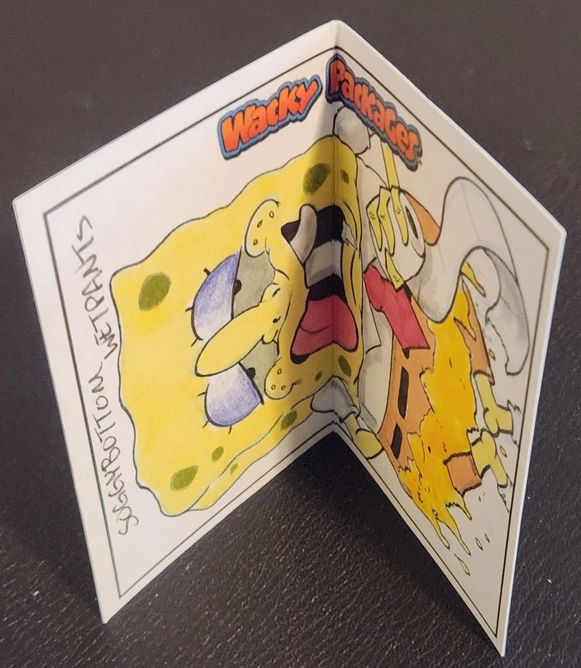 SOGGYBOTTOM WETPANTS: 2018 WACKY PACKAGES PANO BOOKLET SKETCH (1/1) SPONGEBOB SP - Image 2 of 4