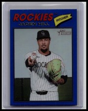 2026 Topps Heritage #26 Jaden Hill Chrome Blue Refractors #/150