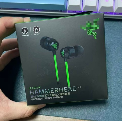 #ad Razer Hammerhead V3 Universal Wired Earbuds Gaming Music 3.5mm USB C DAC $49.99