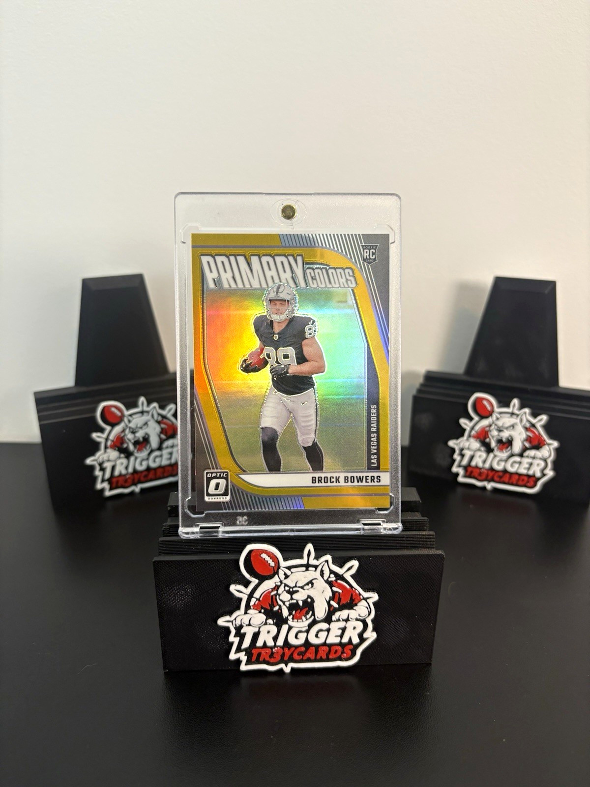 2024 Panini Donruss Optic Gold Brock Bowers Primary Colors Raiders RC 03/10 #8