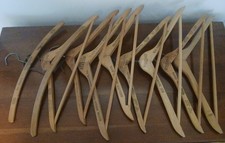 Vintage Wood Clothes Hangers HOTELS STATLER /SHERATON BILTMORE HOTEL LOT 10