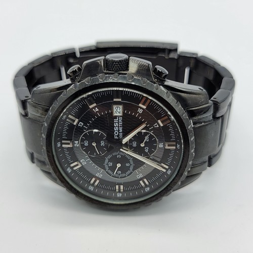 Orologio Uomo Fossil CH-2473 42mm Cronografo Cinturino Acciaio Inox Nero 7,5", Funzionante* - Foto 2 di 19