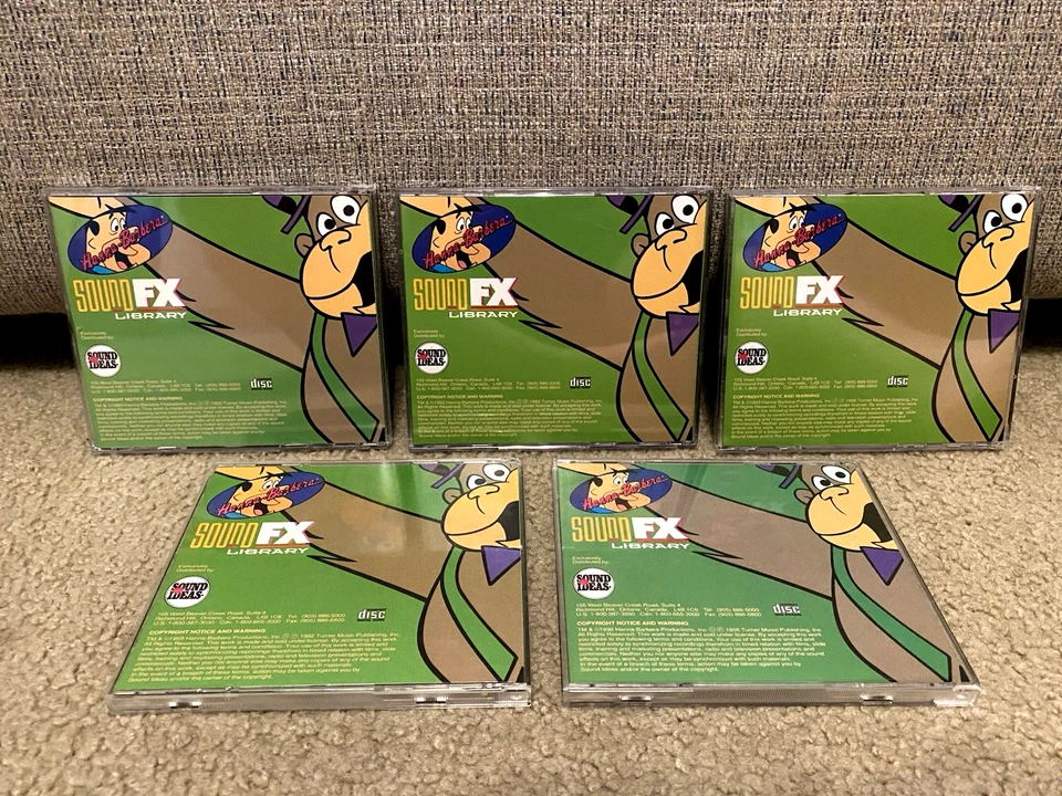 HANNA BARBERA SOUND FX LIBRARY SOUND EFFECTS SFX SOUND IDEAS 5 CD SET (TESTED) - Image 2 of 4