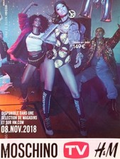 Women Fashion MOSCHINO H&M  SHOES  Long Leg Print Ad  ADVERT MAGAZINE # 223