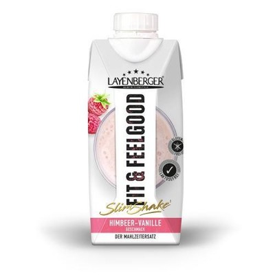 LAYENBERGER Fit+Feelgood Slim Shake Himbeer-Vanil. 330 ML
