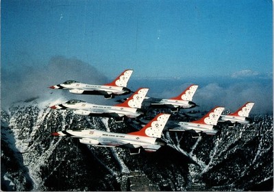 General Dynamics F-16A Jets In Formation UNP Continental Postcard XJ13