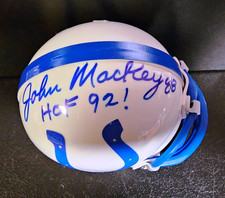 JOHN MACKEY 88 BALTIMORE COLTS HOF 92! AUTOGRAPHED RIDDELL MINI HELMET
