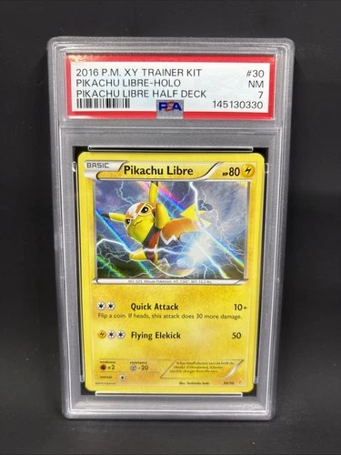2016 Pokemon XY Kit Pikachu Libre Holo 30 PSA 7