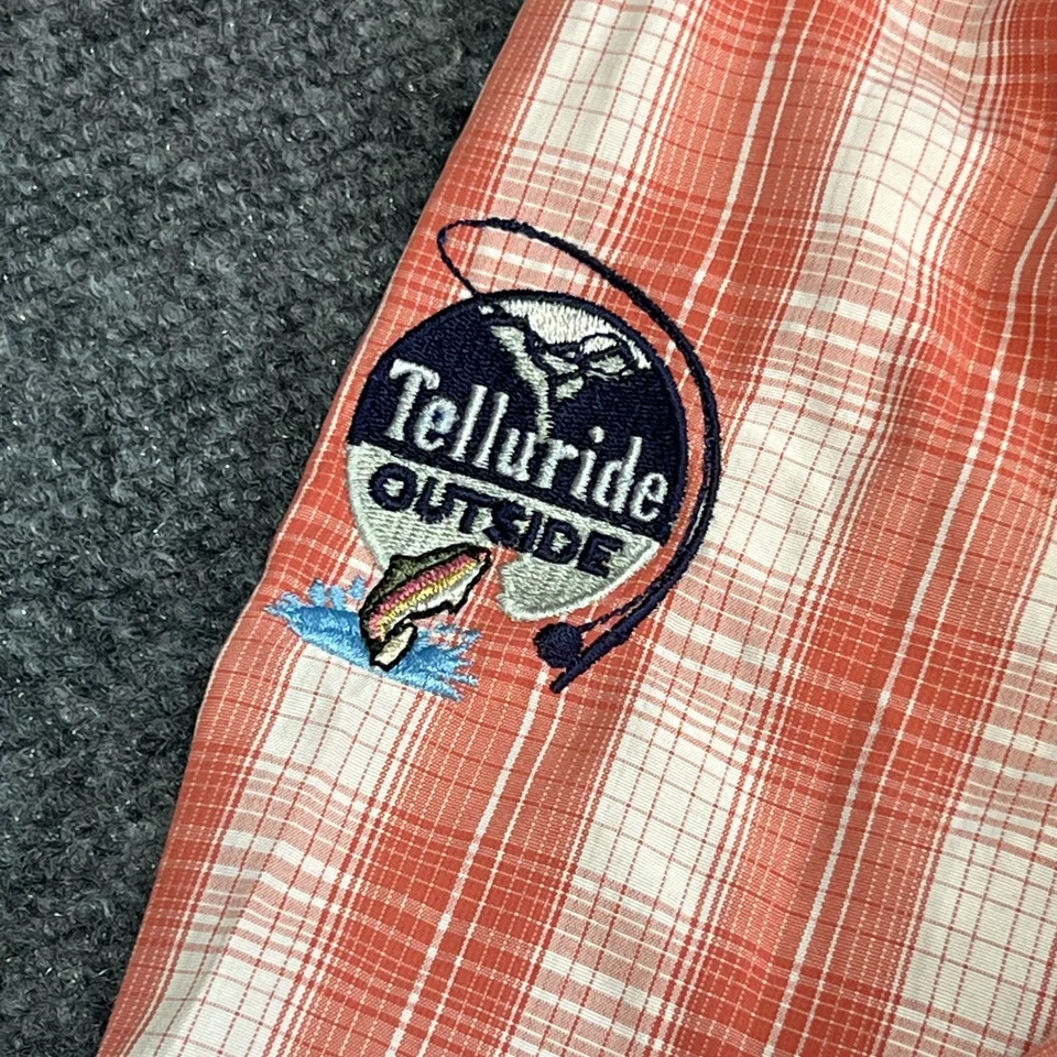 Simms Telluride Outside Fishing Shirt UPF 50+ Plaid Pearl Snap Vented LS L NWT - Image 4 of 4