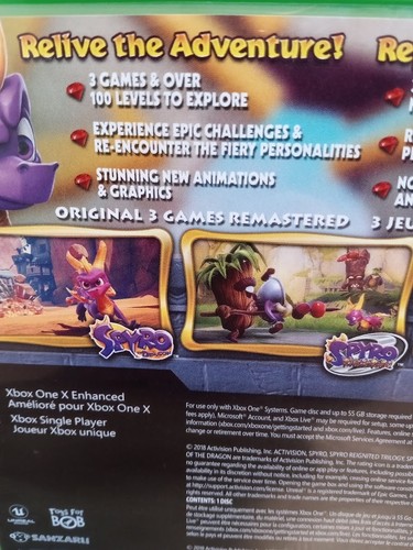 Spyro Reignited Trilogy - Microsoft Xbox One - Activision - Clean Disc - Picture 3 of 9