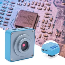 HD 1080p HDMI Industrial Digital Video Microscope Camera C Mount USB Blue NEW !