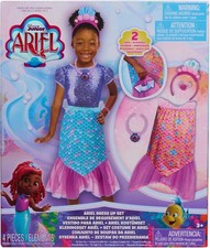 Disney Junior Ariel 2-in-1 Dress Up Set for Pretend Play, Sizes 4-6X, 4-Pieces,