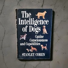 The Intelligence of Dogs by Stanley Coren Hardcover Illustrated Vintage Book