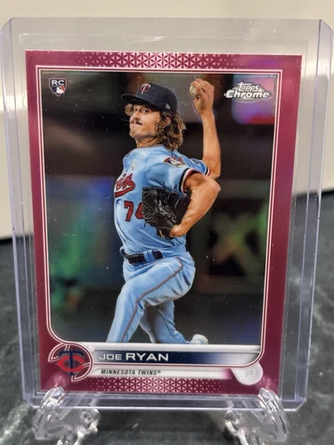 2022 Topps Chrome Joe Ryan Pink Refractor (RC) #48 Twins Rookie Card