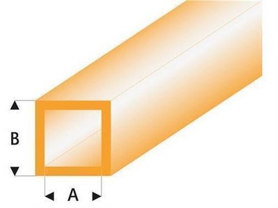 Krick RABOESCH ASA Quadrat Rohr transparent orange 5x6x330 mm (5) / rb433-59-3