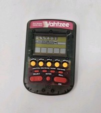 1995 Electronic Handheld Yahtzee Game Clear Smoke MB Milton Bradley 4511 Works